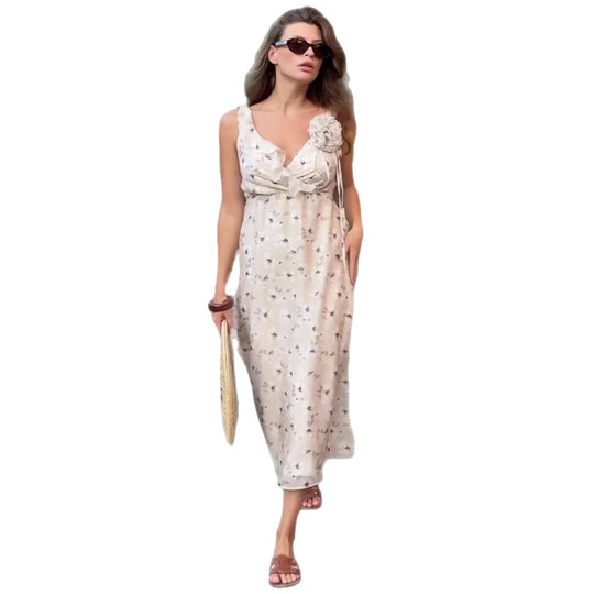 Damen Sommerliches Maxikleid mit floralen Muster EB