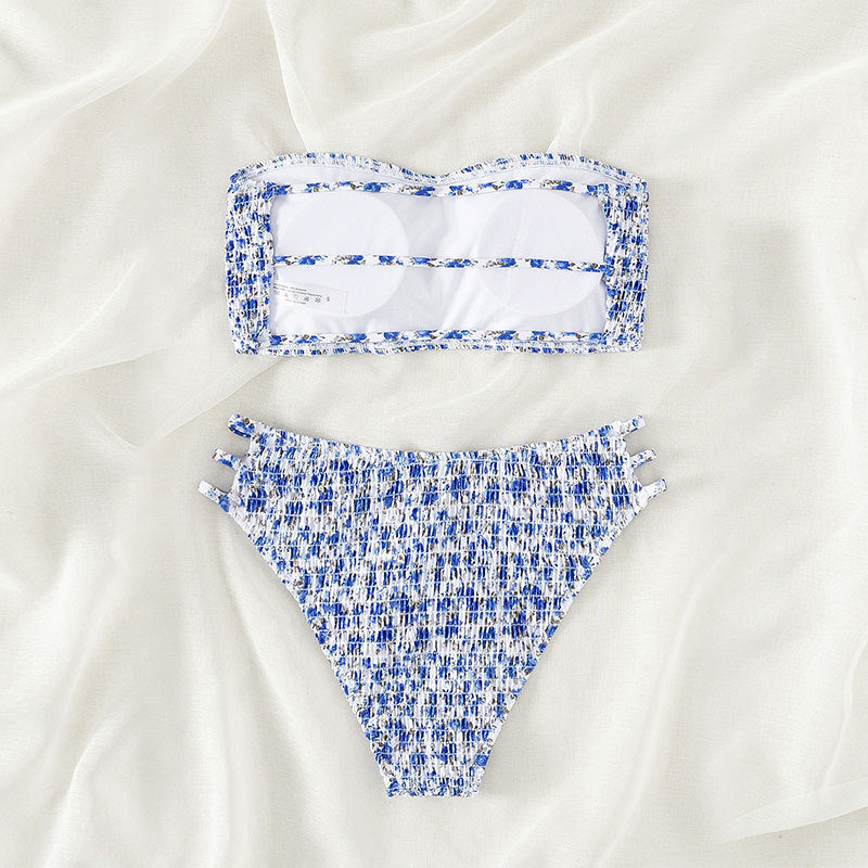 Damen Bandeau-Bikini mit raffiniertem Gummizug EB