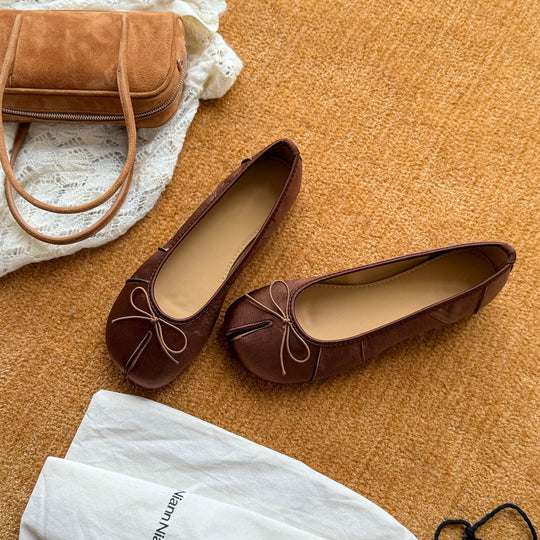 Damen Komfortable Ballerinas mit dekorativem Schnitt EB