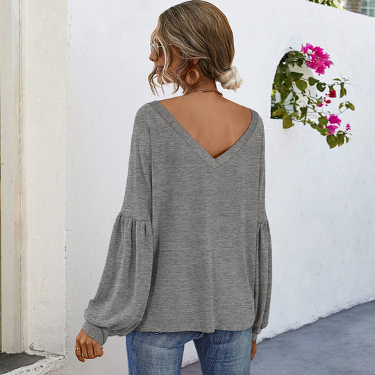 Damen Off-Shoulder Bluse mit voluminösen Ärmeln und modernem Schnitt EB