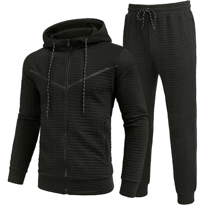 Herren Fleece-Jogginganzug mit strukturiertem Design EB