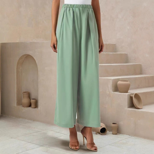 Damen Fließender Maxi-Kaftan-Mantel mit offenem Vorderteil und minimalistischem Stehkragen EB