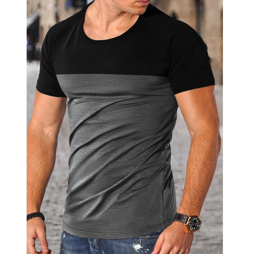 Herren Rundhals T-Shirt mit farblich abgesetztem Design und hohem Tragekomfort EB