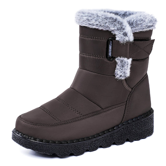 Damen Isolierte Winterstiefel mit weichem Innenfutter und praktischen Schnallen EB