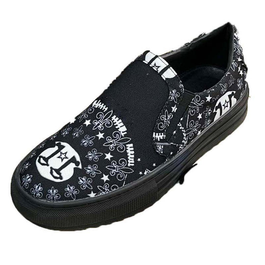 Damen Modische Slip-On Sneakers mit kreativen Druckmotiven von EB