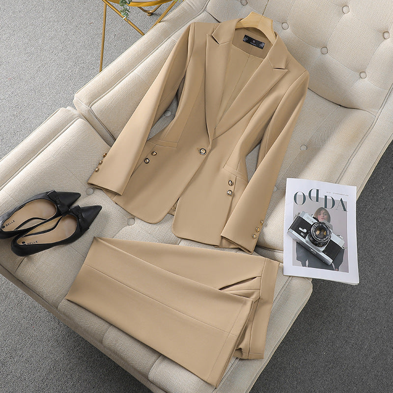 EB | Blazer Satz Taillierte Passform Klassische Revers Formeller Stil