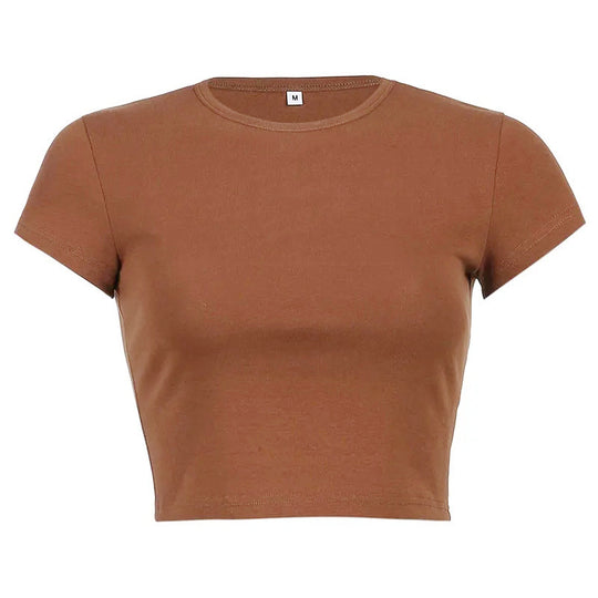 Damen Figurbetontes Crop-Top EB