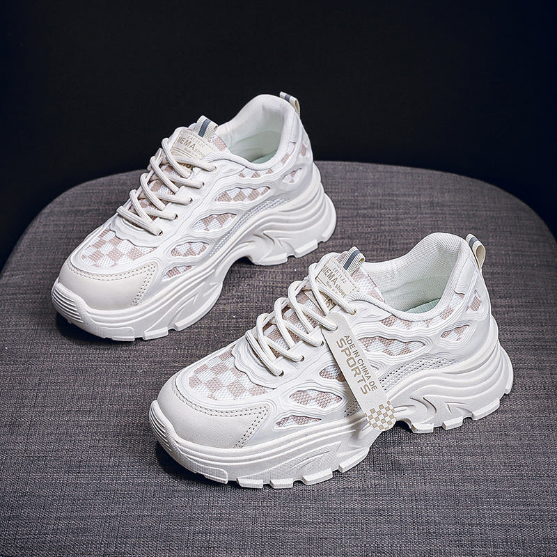 Damen Futuristische Lauf-Sneaker mit atmungsaktivem Mesh und gepolsterter Sohle EB