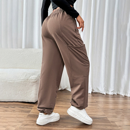 Damen Hochwertige Freizeithose mit elastischem Bund und praktischen Seitentaschen EB