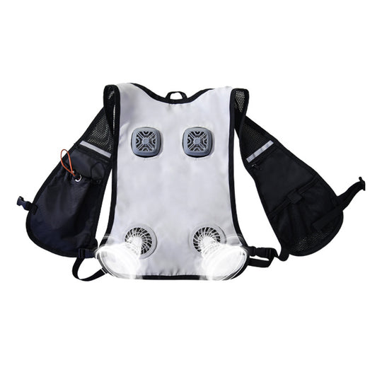 Unisex nan ultraleichte Ventilationsweste mit Mehrfachlüftersystem, Netzgewebe‑Trägern und Akkufach R&B