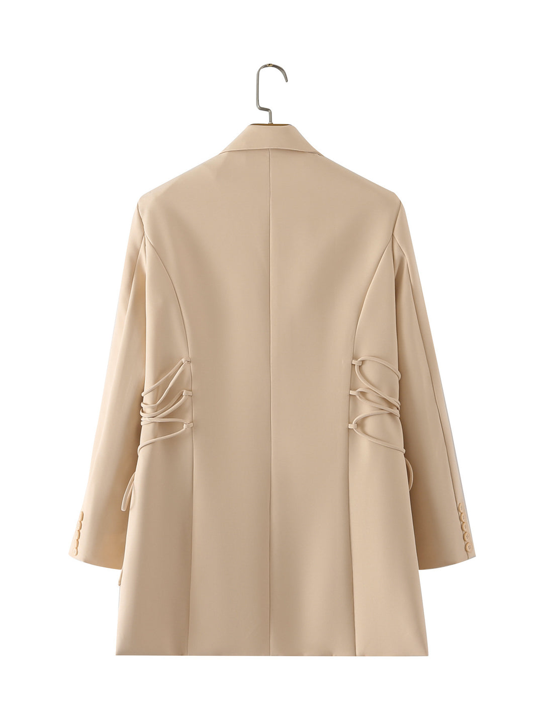 Damen modischer Blazer mit raffinierten Schnüroptiken und praktischen Taschen EB