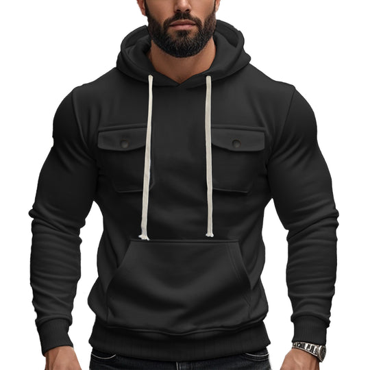 Herren Hoodie mit praktischen Brusttaschen EB