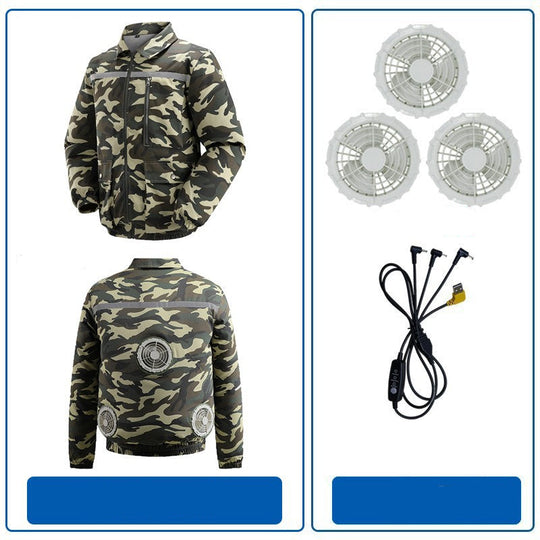 Herren nan belüftete Arbeitsjacke mit integrierten Lüftern, USB-Stromanschluss und reflektierenden Einsätzen EB