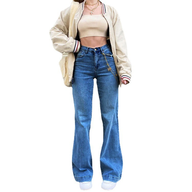 Damen Flared Jeans mit hohem Bund und trendigem Schlag EB