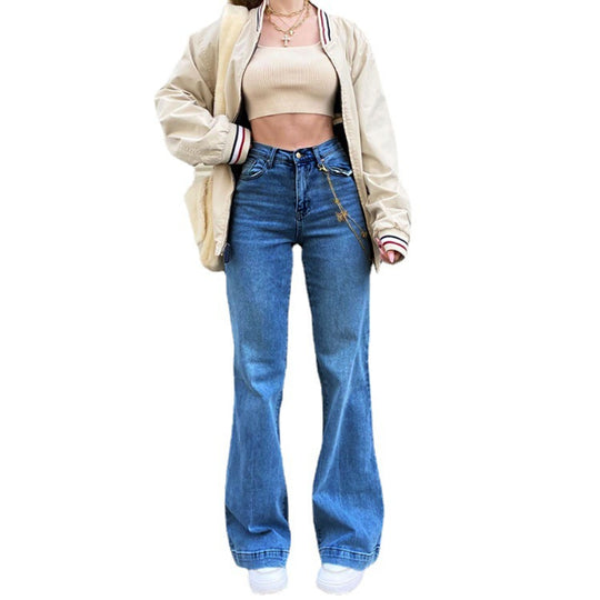 Damen Flared Jeans mit hohem Bund und trendigem Schlag EB