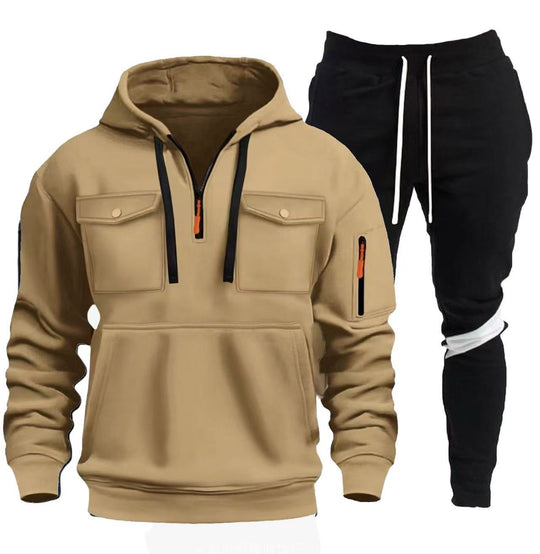 Herren praktische Kapuzenjacke mit Sporthose EB