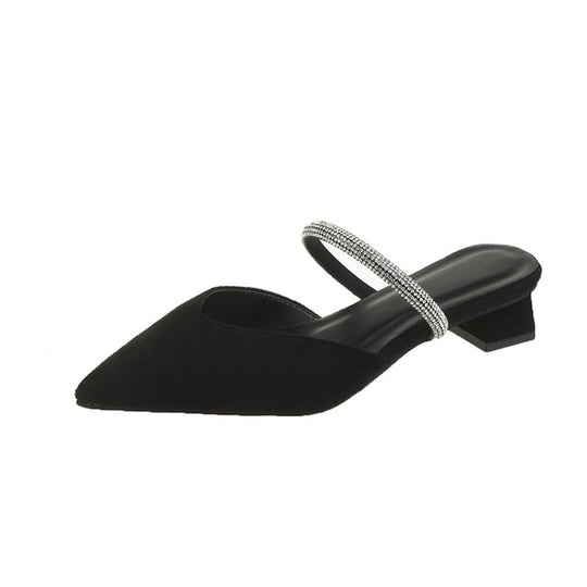Damen elegante Slingback-Pumps mit funkelndem Riemen EB