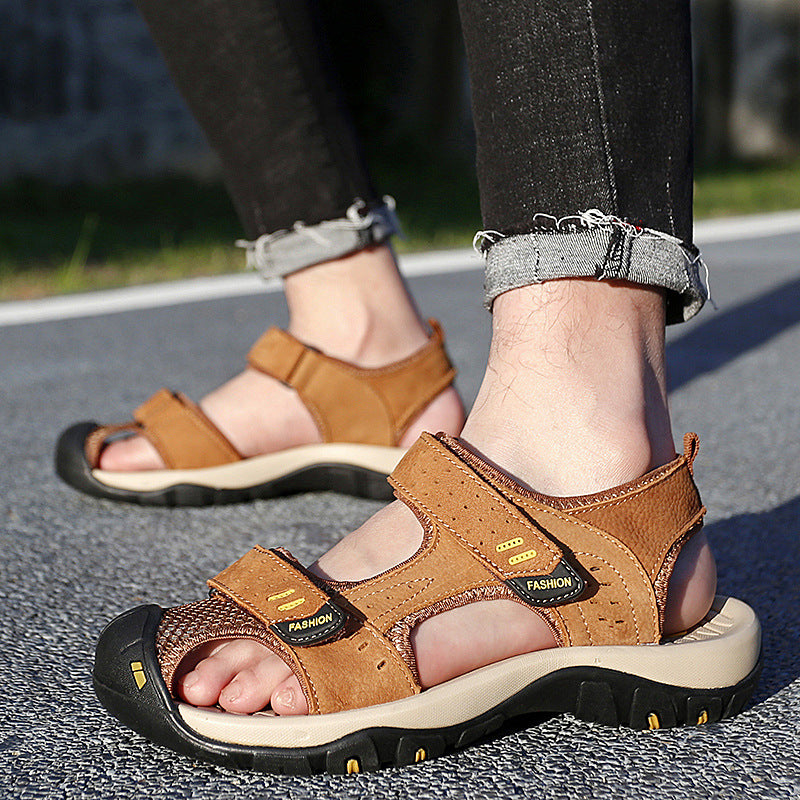 Herren Freizeit-Sandalen mit verstellbaren Klettverschlüssen und rutschfester Sohle EB