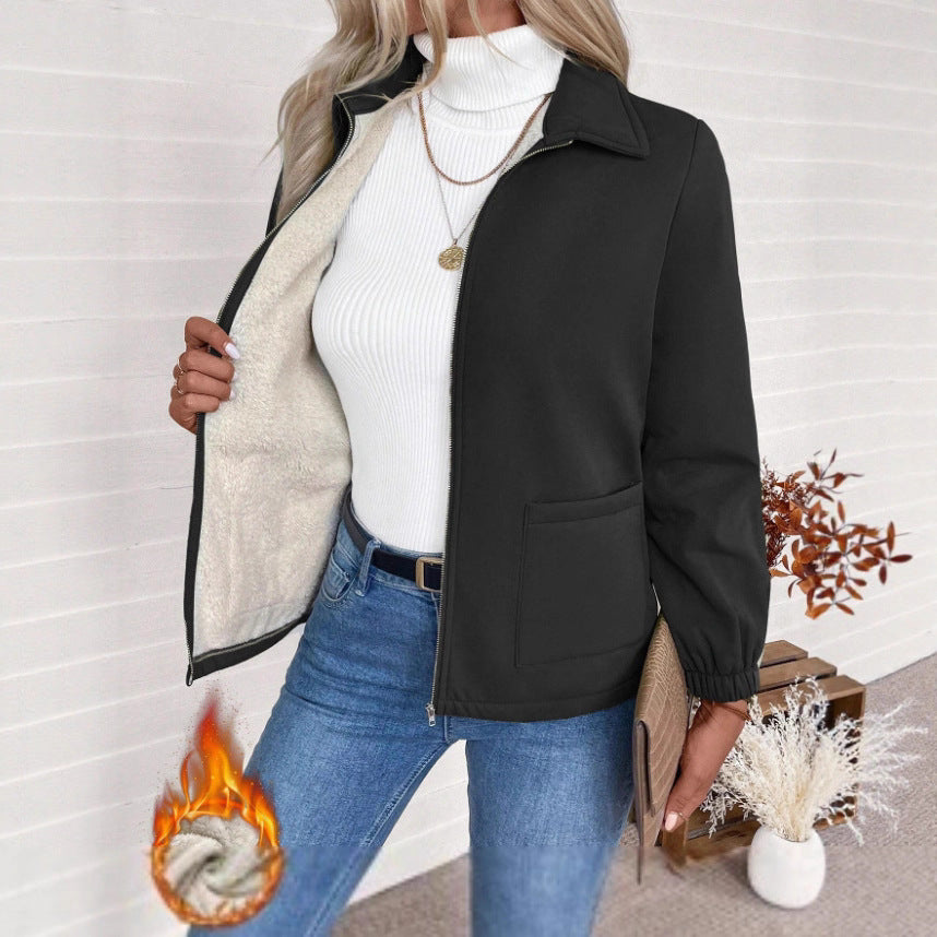 Damen Casual Steppjacke mit hohem Kragen von EB