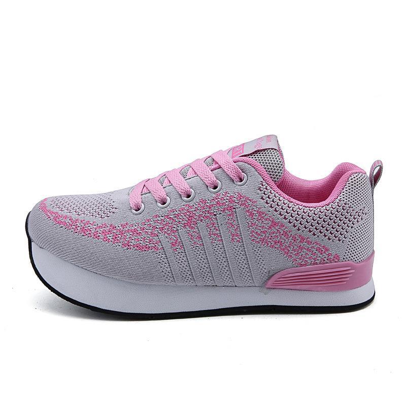 Damen Sportliche Leichtgewicht Sneaker mit atmungsaktiver Mesh-Oberfläche und dämpfendem Fußbett EB