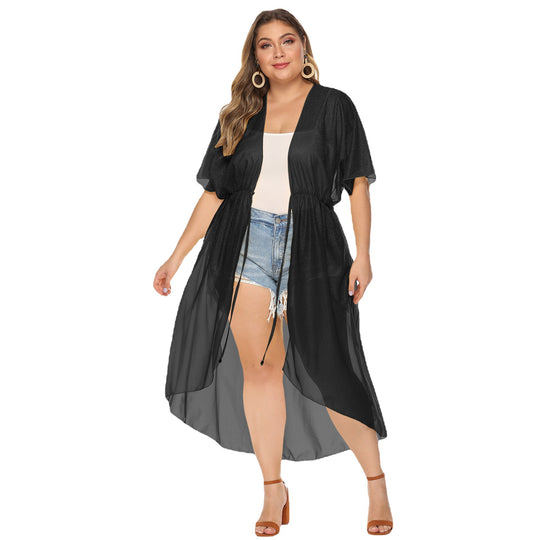 Damen eleganter transparenter Strandkimono EB