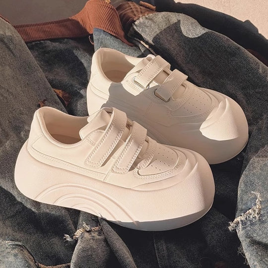 Damen Komfortable Sneaker mit verstellbarem Klettverschluss und gepolsterter Sohle EB