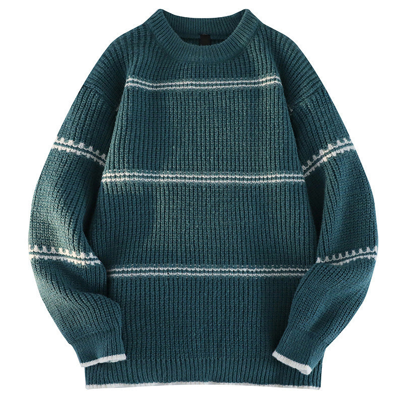 Damen Kuscheliger Strickpullover mit streifendem Design EB