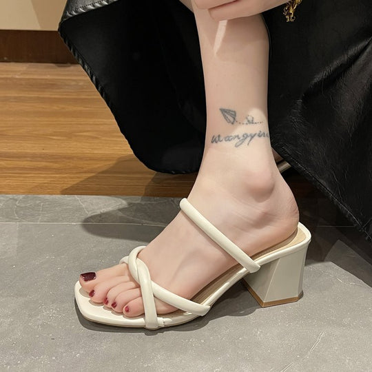 Damen Slingback Sandalen mit quadratischem Absatz EB