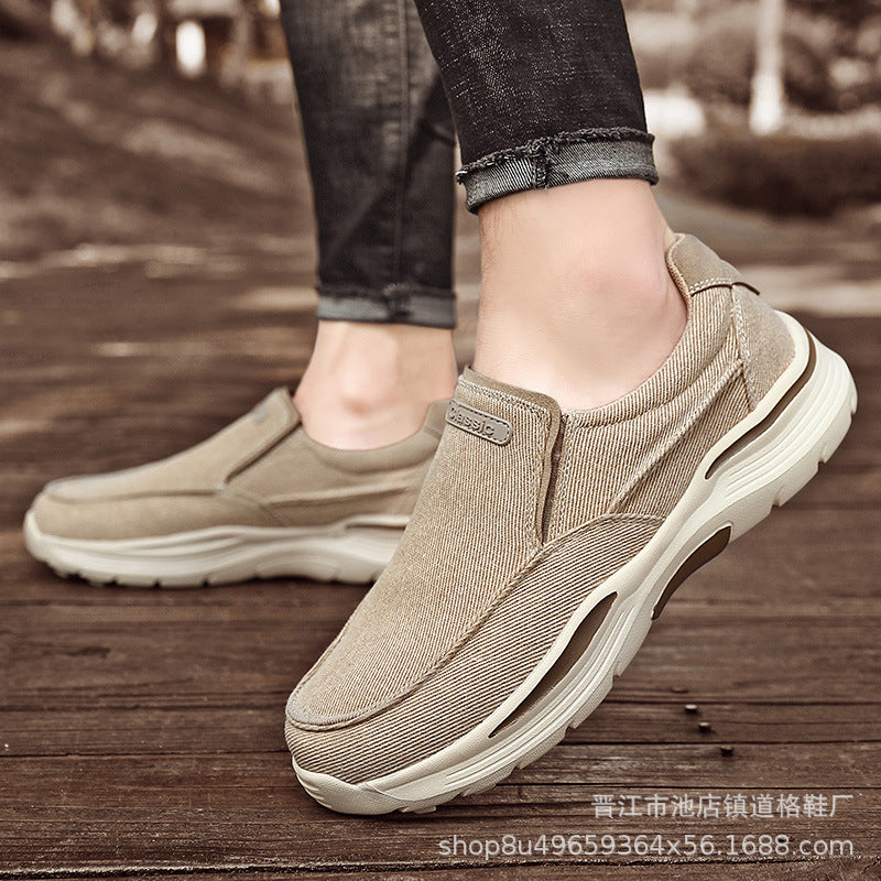 Damen Bequeme Slip-On Sneakers mit elastischem Obermaterial und rutschfester Sohle EB