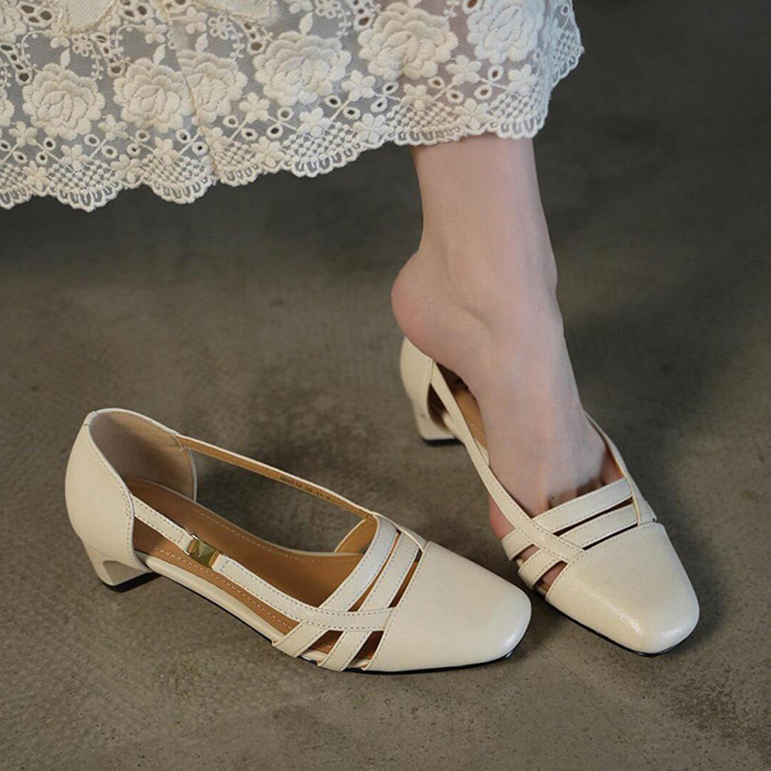 Damen Slingback-Pumps mit modischem Riemendesign und komfortablem Absatz EB