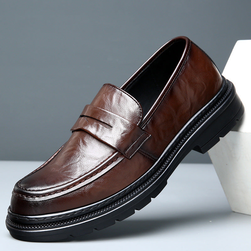 Herren Elegante Ledermokassins mit rutschfester Sohle EB