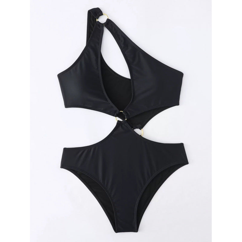 Damen Cut-Out Badeanzug mit modischem Ringdetail und figurformendem Schnitt EB