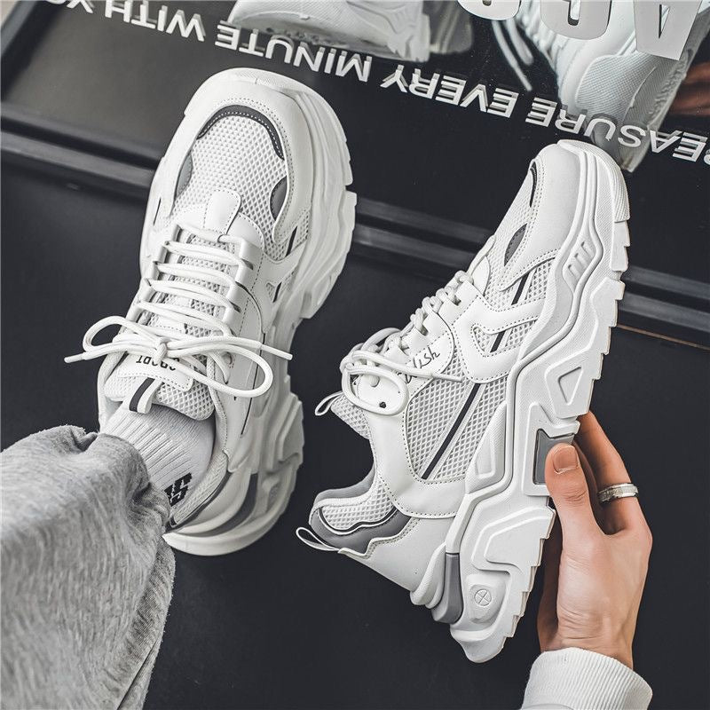 Damen Sportliche Mesh Sneakers mit strapazierfähigem Sohlenprofil EB