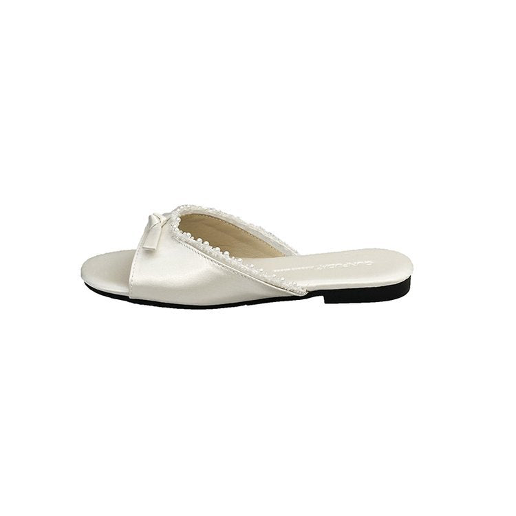 Damen elegante Sandalen mit zarter Schleifenverzierung EB