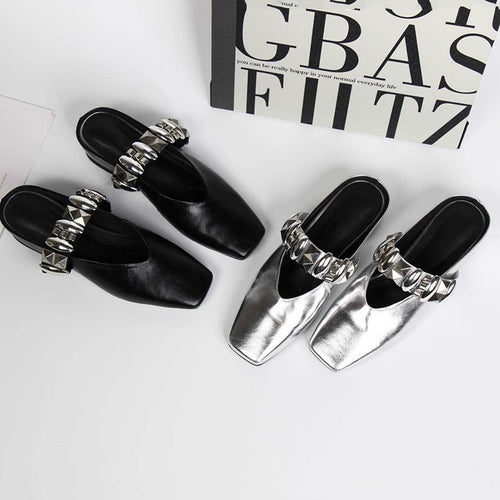 Damen Slingback Ballerinas mit dekorativem Riemendesign EB