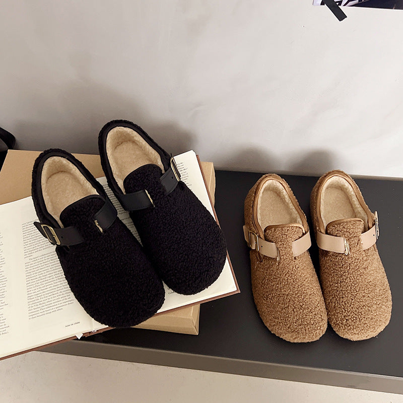 Damen Hausschuhe mit verstellbarem Riemen und weichem Innenfutter EB