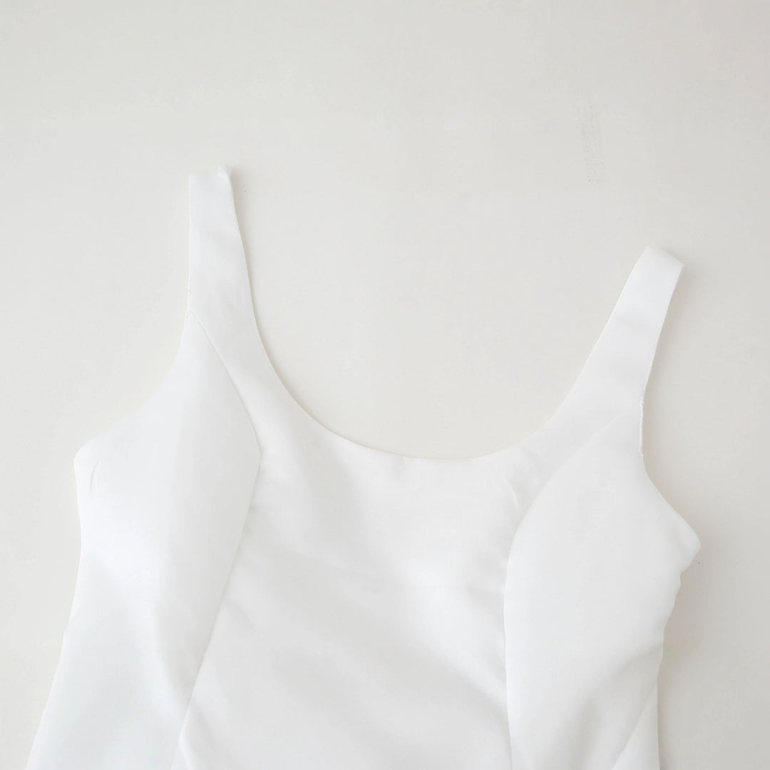 Damen Sommerkleid mit süßem Rüschendesign und verstellbarem Taillengürtel EB