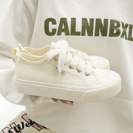 Damen Sneakers aus strapazierfähigem Canvas-Material mit rutschfester Gummisohle EB