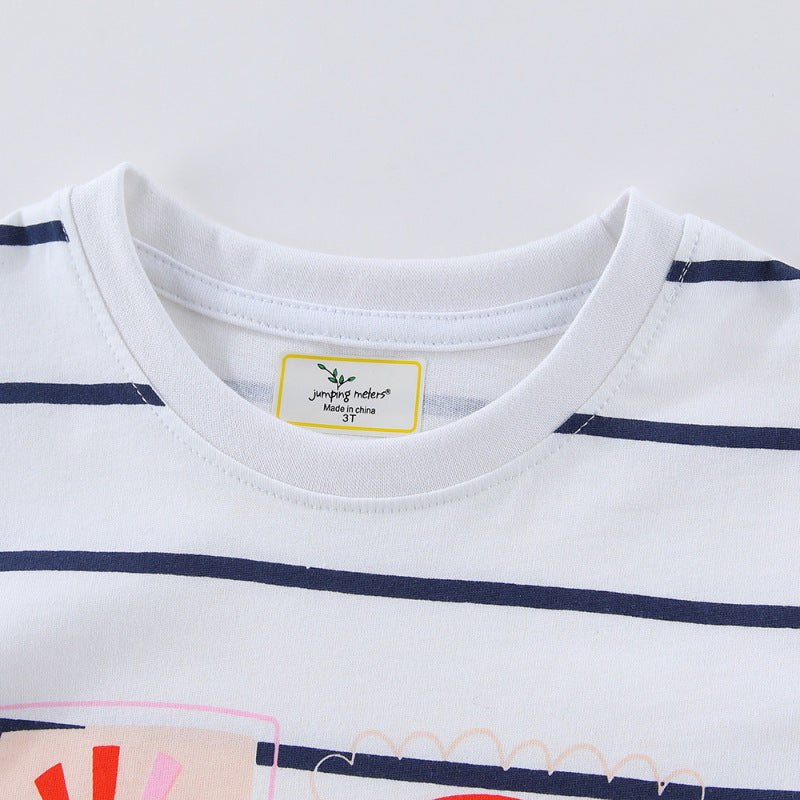 Kinder T-Shirt mit buntem Regenbogen und fröhlichem Sonnendesign EB