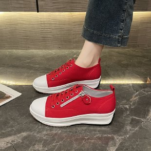 Damen modische Sneakers mit praktischem Reißverschluss und atmungsaktivem Obermaterial EB
