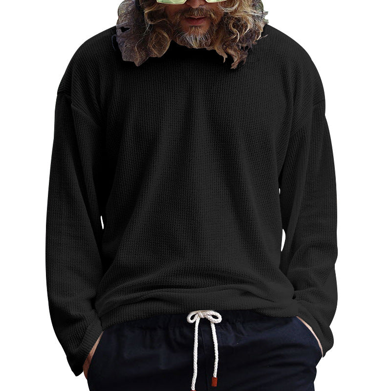 Herren lässiges Langarmshirt aus atmungsaktivem Waffelstoff EB