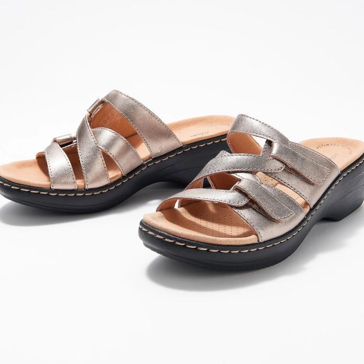 Damen Komfortable Clogs mit anatomischem Fußbett und modischem Riemendesign EB