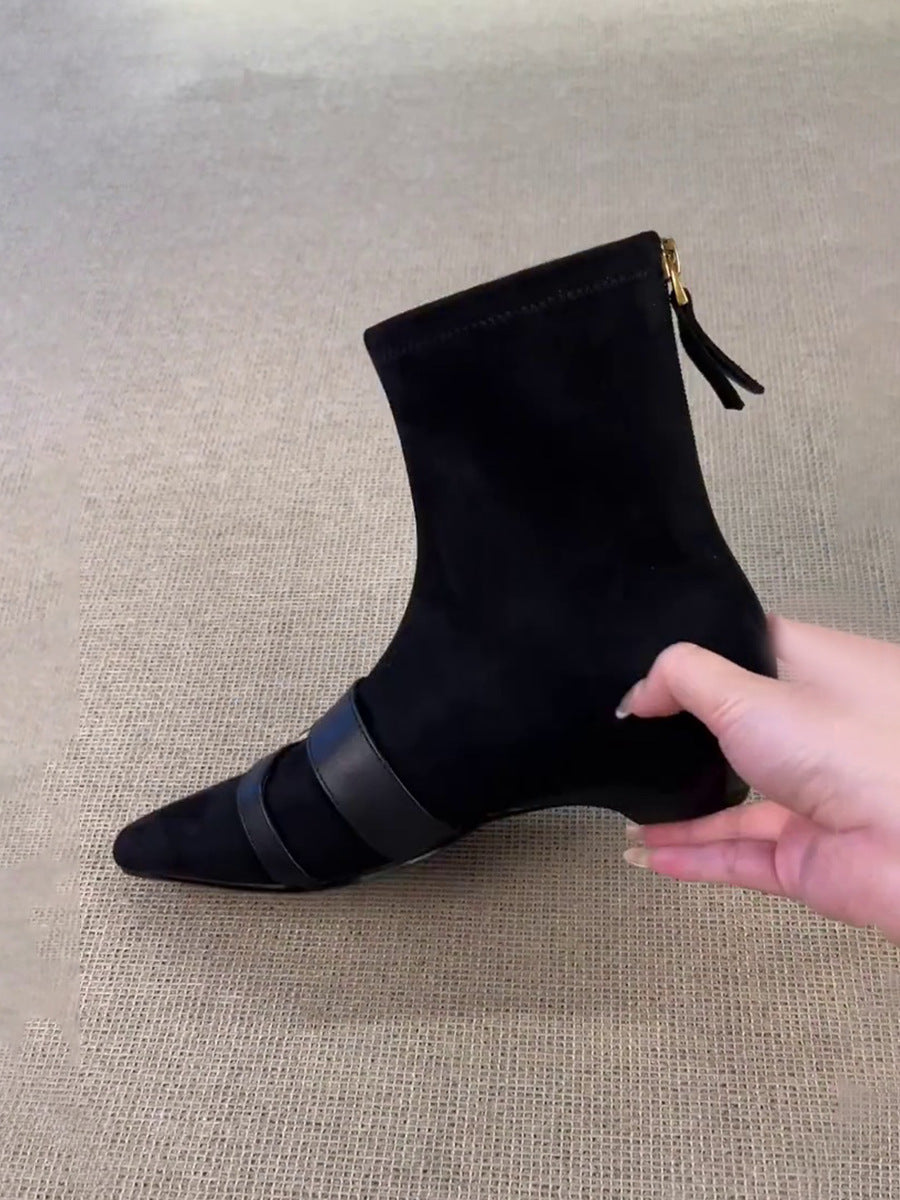 Damen Ankle Boots mit modischem Schnitt und elegantem Riemendetail EB