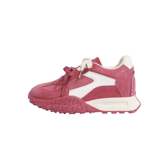 Damen Fashion-Chunky-Sneaker aus Wildlederoptik mit geriffelter Trailsohle EB