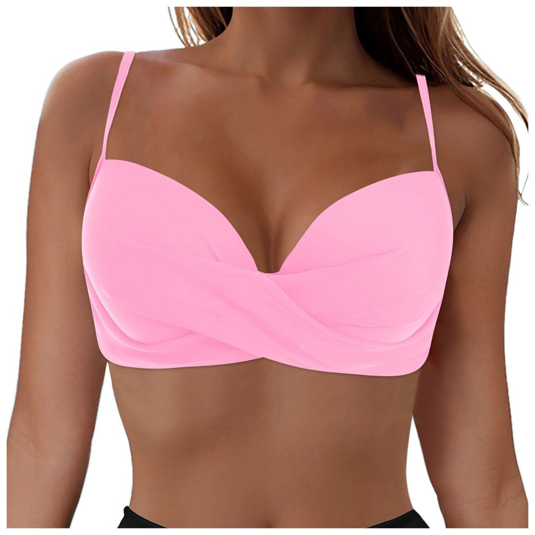 Damen Elegantes Bikinioberteil mit Wickeldesign EB