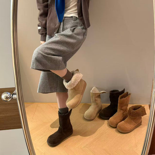 Damen Komfortable Winterboots mit kuscheligem Futter und rutschfester Sohle EB