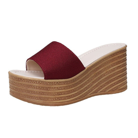 Damen Wedge-Pantoletten mit weitem Träger und rutschfester Sohle EB