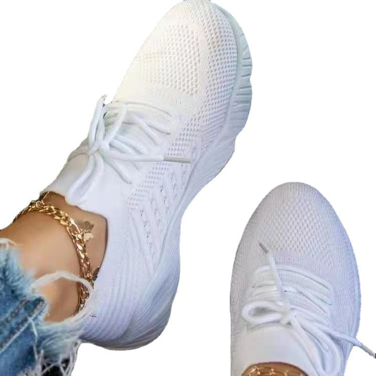 Damen Sportliche Sneakers mit atmungsaktiver Mesh-Oberfläche und dämpfender Sohle EB