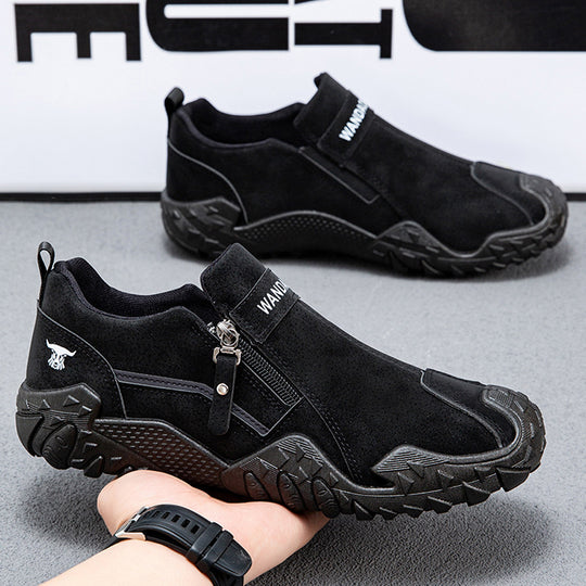 Damen Slip-On Freizeitschuhe mit rutschfester Sohle und praktischem Reißverschluss EB