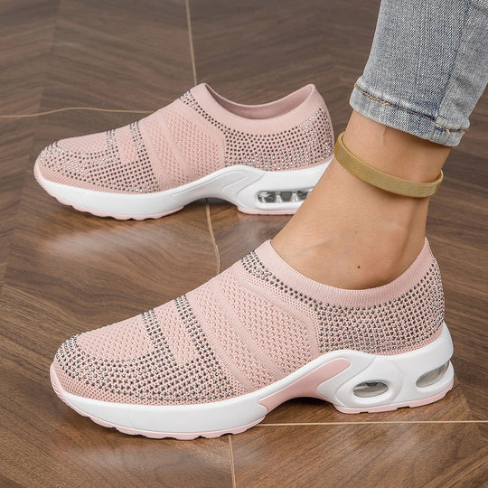 Damen Slip-On Sport-Sneaker mit atmungsaktivem Obermaterial und dämpfender Sohle EB